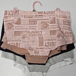 Juicy Couture Boy Shorts Panties 5Pk Logo Underwear Size XL